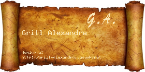 Grill Alexandra névjegykártya